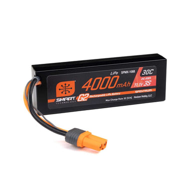 Spektrum SPMX-1088 11.1V 4000mAh 3S 30C Smart LiPo G2 Hard Case, IC5